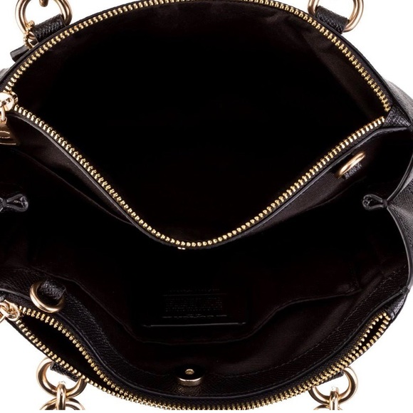 Coach Crossgrain Mini Brooke Carryall Black & Gold - Picture 5 of 7